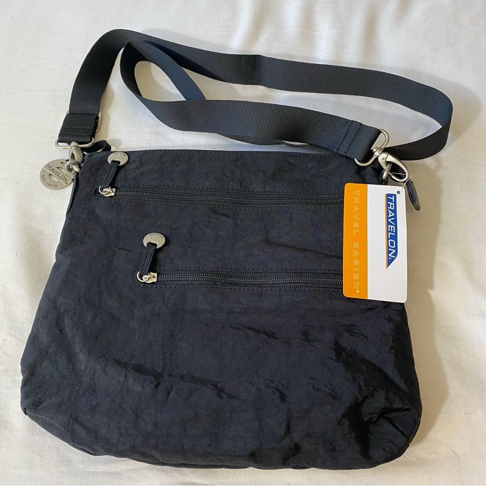 Travelon Black Crossbody Bag - Picture 2 of 10